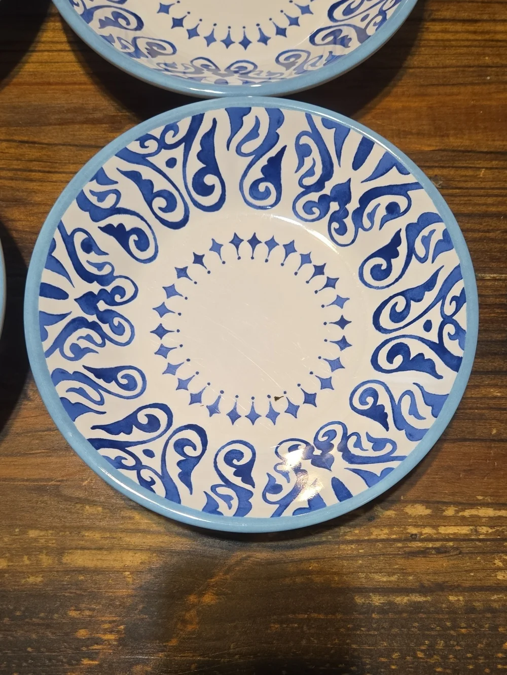 Williams Sonoma Blue and White Melamine Soup Bowls - Set of 4